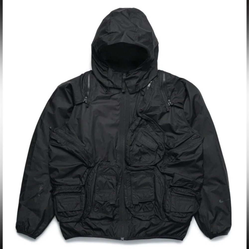 Nike x NOCTA Deep Pockets Nylon Tech Jacket Black DR2618-010 Mens L Brand New